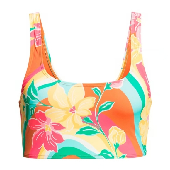 Billabong Other - Billabong Chasin'Bikini Top Pink Yellow,  Women's Large​